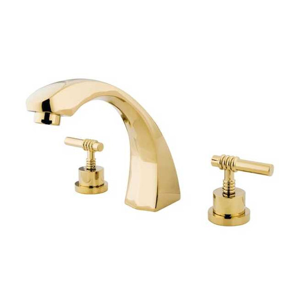 Kingston Brass Roman Tub Faucet, Polished Brass, Deck Mount KS4362ML