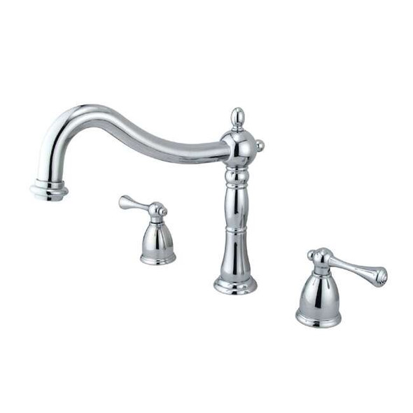 Kingston Brass Roman Tub Faucet, Polished Chrome, Deck Mount KS1341BL