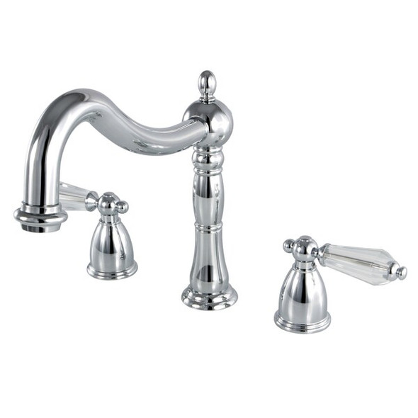 Kingston Brass KS1341WLL Roman Tub Filler with Cross Handle KS1341WLL