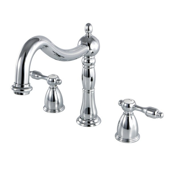 Kingston Brass Roman Tub Faucet, Polished Chrome, Deck Mount KS1341TAL
