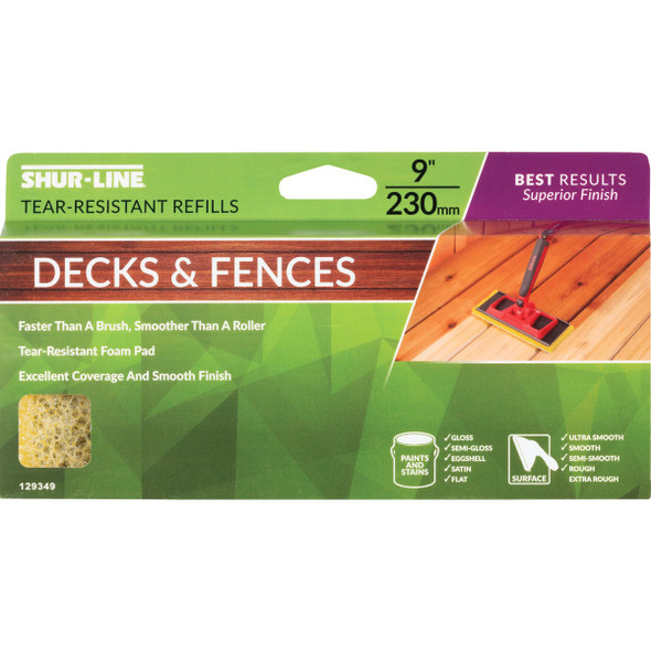 Shur-Line 9 In. Best Results Decks & Fences Stain Refill Pad 2006127