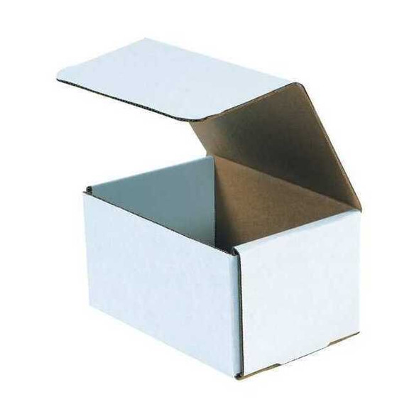 7 in x 5 in x 3 in Inside H, Literature Mailer, White, Corrugate, Single Wall