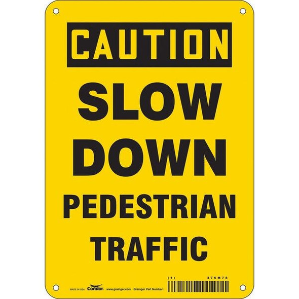 Condor Safety Sign,10 inx7 in,Polyethylene 476M78 Condor Safety Sign,10 inx7 in,Polyethylene 476M78