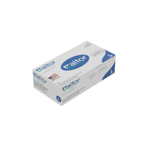 Disposable Gloves, 6 mil Palm, Nitrile, Powder-Free, S, 50 PK, Light Blue