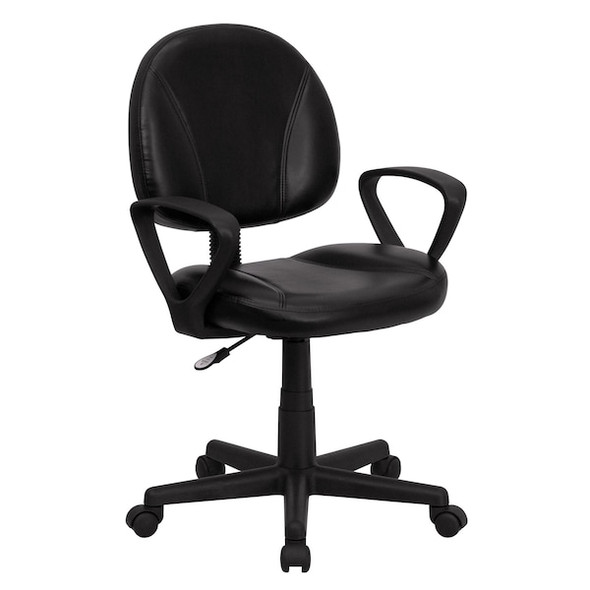 Flash Furniture Black Mid-Back Task Chair BT-688-BK-A-GG Flash Furniture Black Mid-Back Task Chair BT-688-BK-A-GG