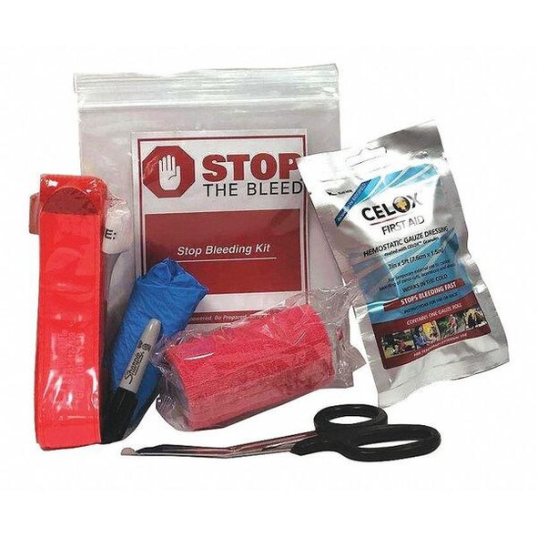 Celox Bleeding Control Kit, 12 in W, Red/Silver MS-MPSBKCT - 5