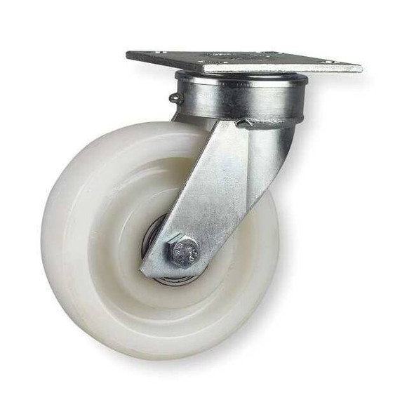 Kingpinless Plate Caster,Swivel,Nylon,8 in,2200 lb