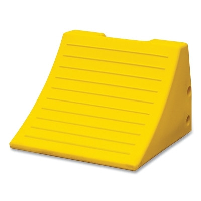 Heavy Duty Wheel Chock, 245000 lb Load Capacity, 46 in to 65 in Tires, Yellow