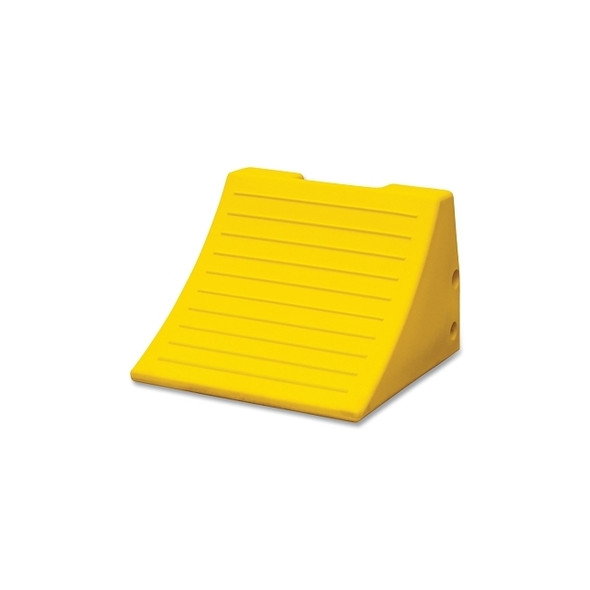 Heavy Duty Wheel Chock, 245000 lb Load Capacity, 46 in to 65 in Tires, Yellow