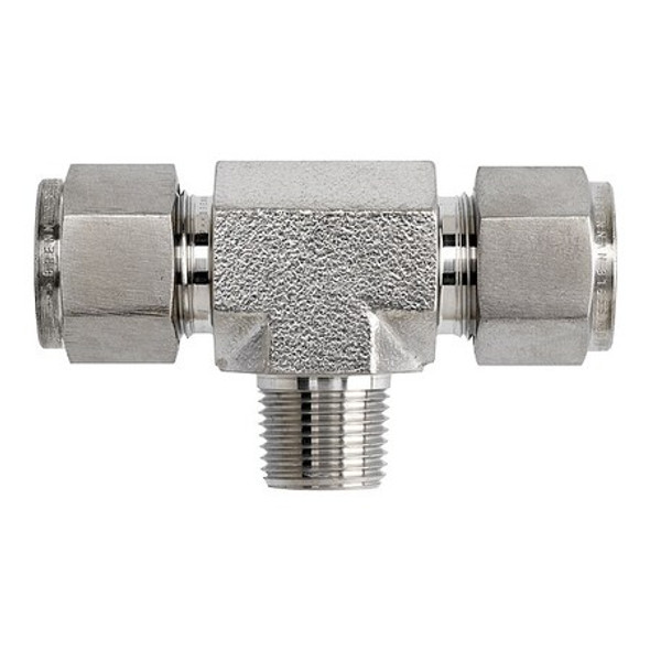 Brennan Industries Tee, SS, Comp 1/8", Comp 1/8", Comp 1/8" NS2603-02-02-02-SS