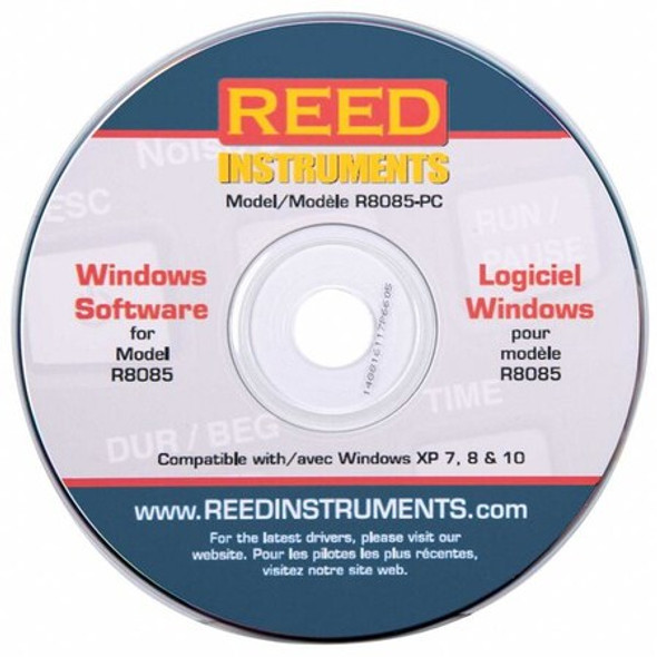 Reed Instruments PC Software,For Use With Mfr. No. R8085 R8085-PC Reed Instruments PC Software,For Use With Mfr. No. R8085 R8085-PC
