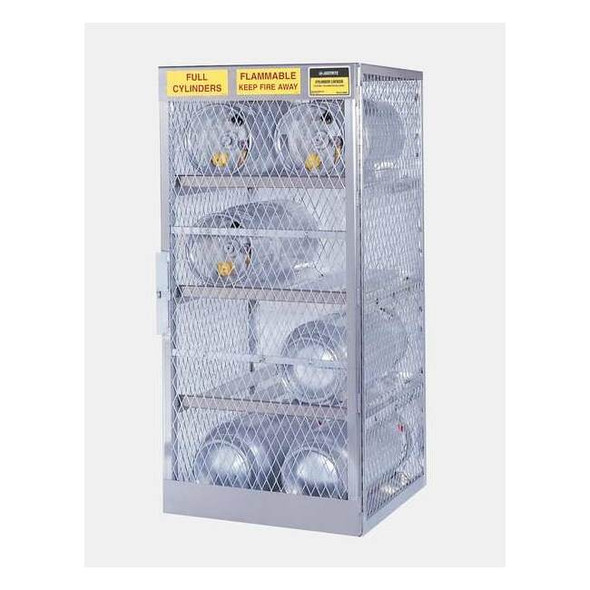 Justrite Gas Cylinder Cabinet,30x65,Capacity 8 23003