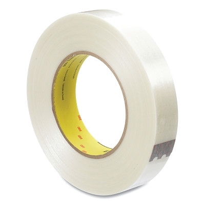 Filament Tape, 898, 24 mm W x 55 m L, 6.6 mil Thick, Clear
