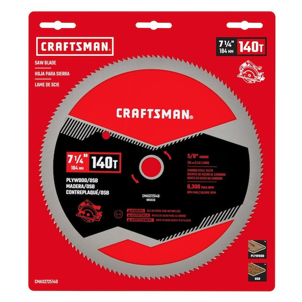 Craftsman Plywood Saw Blade,7-1/4" 140T CMAS2725140