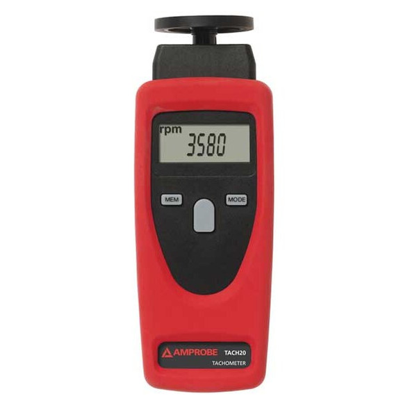 Amprobe Tachometer,1 to 19,999 rpm TACH-20
