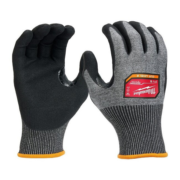 Cut Protection Dipped Gloves, Cut Level A8 ,Dipped ,Nitrile ,Rough ,Small 1 PR