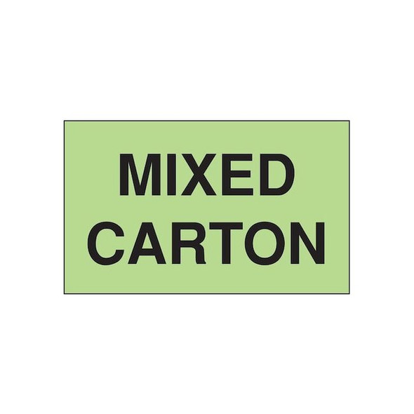 Tapecase Shipping Labels,Black/Green,3 In. H,PK50 16V010