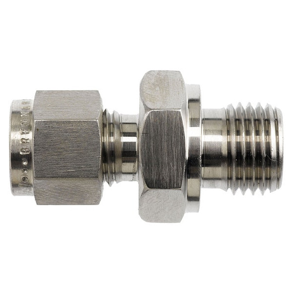 Brennan Industries Strt, SS, Comp. 3/8 in, MBSPP 1/4 in N7002-06-06-SS