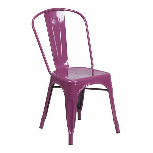 Contemporary Stackable Chair, 17-3/4 in W 20" L 33-1/2" H