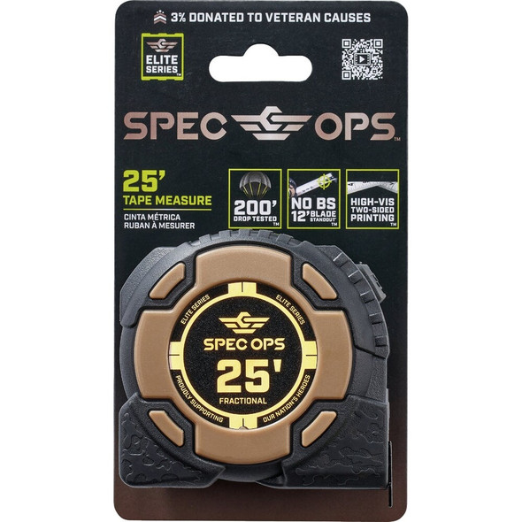 Spec Ops Elite Series 25 Ft. Fractional Tape Measure SPEC-PTM25-F 389952