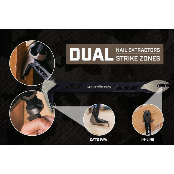 Spec Ops 8 In. High-Carbon Steel Cats Paw Pry Bar Nail Puller SPEC-D8CLAW 397635
