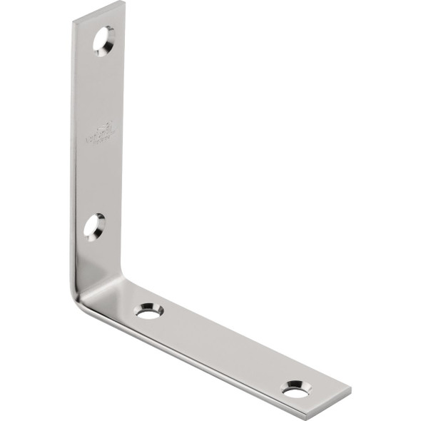 National Hardware 4 In. x 7/8 In. Stainless Steel Corner Brace N185-705