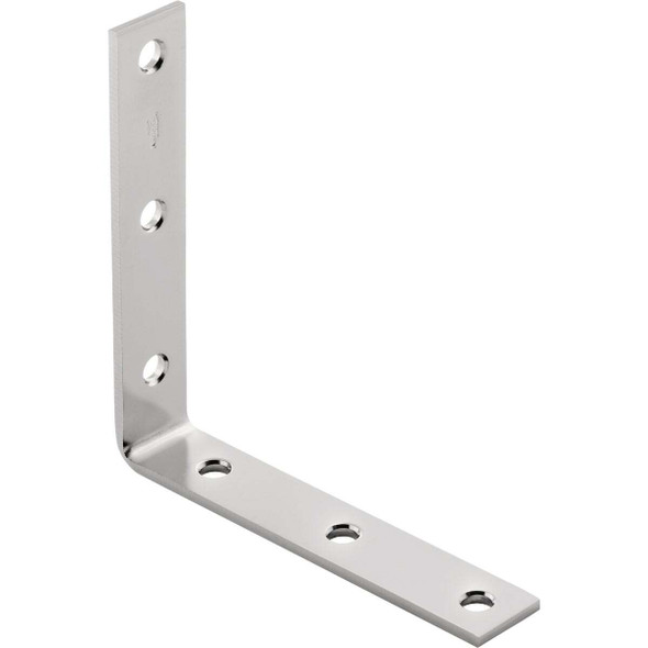 National Hardware 6 In. x 1-1/8 In. Stainless Steel Corner Brace N185-706