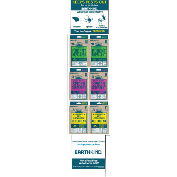 Earth Kind Fresh Cab Rodent, Ant, Spider Repellent Floor Display (24-Count)