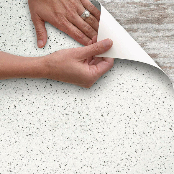 Con-Tact 18 In. x 9 Ft. Black and White Granite Creative Covering Self-Adhesive Shelf Liner Con-Tact 18 In. x 9 Ft. Black and White Granite Creative Covering Self-Adhesive Shelf Liner