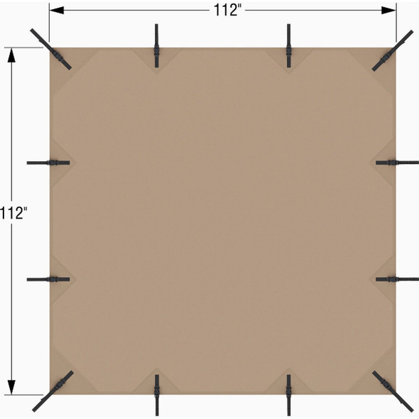Outdoor Accents Sage Shade 10x10 Tan SAGE-SHADE10X10T 131954