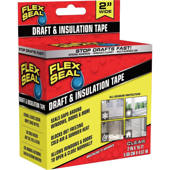 Flex Seal 2 In. x 16 Ft. Clear Draft and Insulation Seal Tape DFSCLR0216
