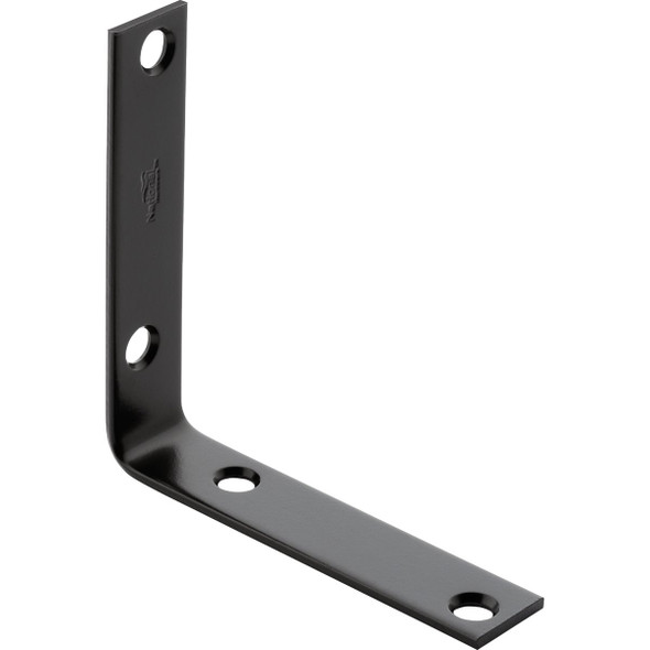 National Hardware 3-1/2 In. x 3/4 In. Black Corner Brace N275-706