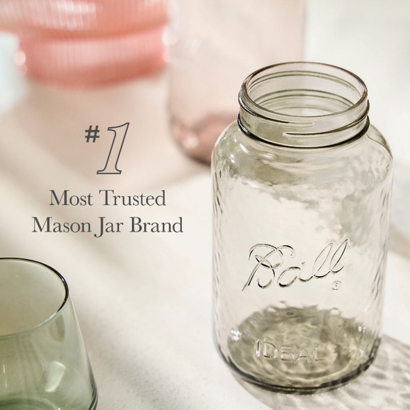 Ball 1 Qt. Color Series Regular Mouth Sand Mason Jars with Lids (4-Count) 2221161 645219