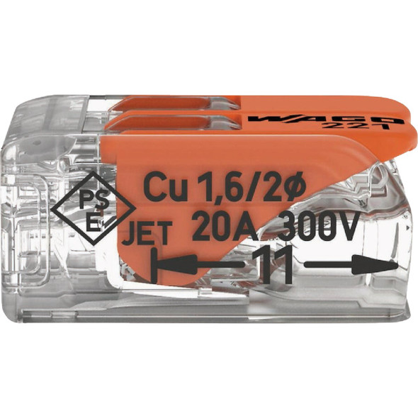 Wago 2-Wire 2-Port Lever Connector (50-Pack) Wago 2-Wire 2-Port Lever Connector (50-Pack)