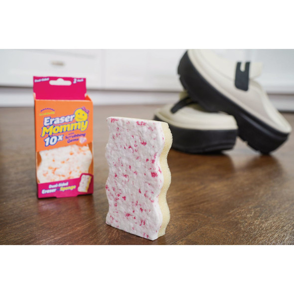 Scrub Daddy Eraser Mommy 10x with Scrubbing Germs (2-Pack)