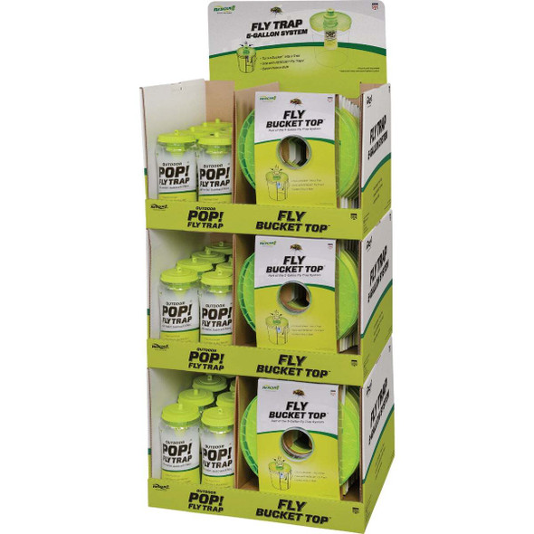 Fly Bucket Top & POP! Fly Trap Display (24-Count) FBT-PFTR-FD24