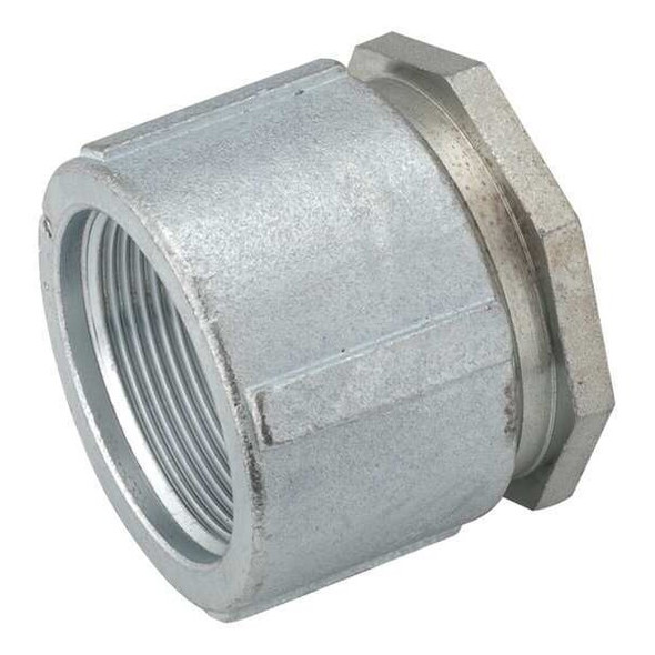 Raco IMC Coupling, 2-1/2 in, Threaded, Iron, Zinc Plated, Gray 1510