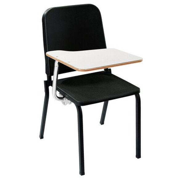 Black Melody Music Stack Chair W/Left White Tablet Arm