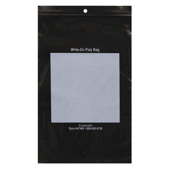 C-Line Products Recloseable Bags,Poly,Black,6x9",PK1000 47469