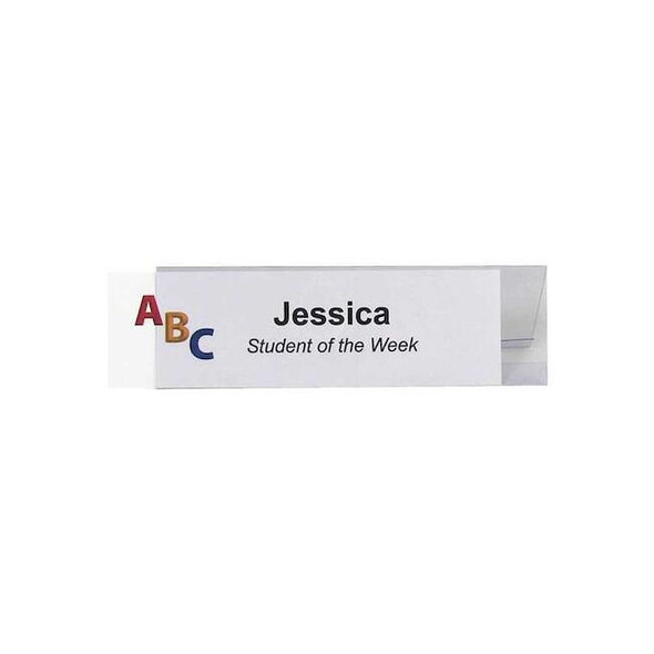 2-1/2" x 8-1/2" Medium Heavyweight Rigid Plastic Name Tent Holder, 25/BX