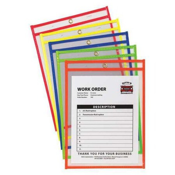 C-Line Products Shop Ticket Holder,Neon Color,9x12",PK10 43920