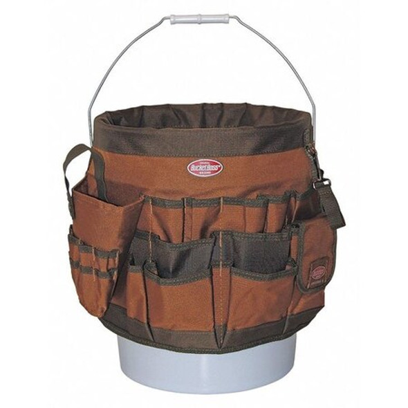 Tool Organizer,Bucket,58 Pocket, 600 Poly Ripstop Fabric, 58 Pockets