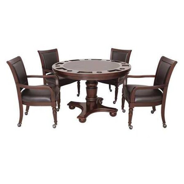 Hathaway Poker Game Table Set,Walnut,2-In-1 BG2348W