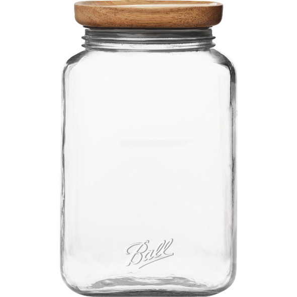 Ball 15.6 Cup Stack & Store Jar with Wooden Lid 2208653 Pack of 2