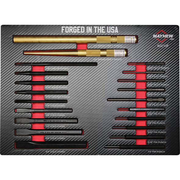 21 PC Punch &  Chisel Foam Set 60210F