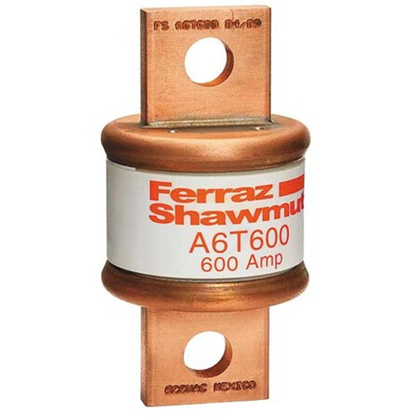 Mersen UL Class Fuse, T Class, Fast-Acting, 600A, 600V AC, Non-Indicating A6T600
