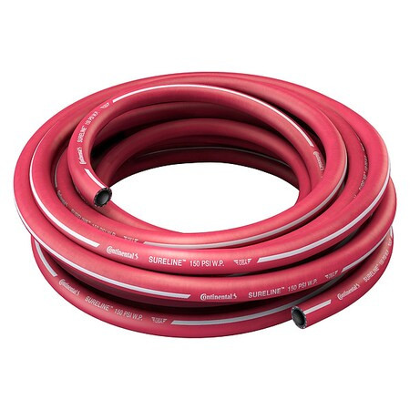 Continental 1 in ID x 25 ft L Garden Hose, EPDM Tube, Red CWR100-25