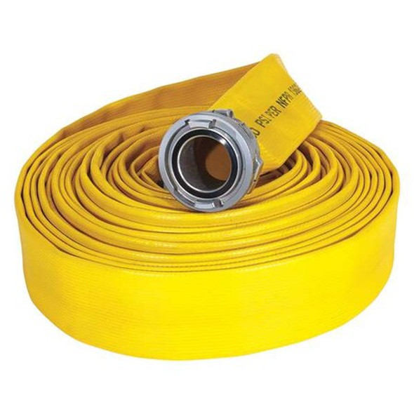 Jafrib Fire Hose,100 ft,Yellow,Rubber G50H5RY100S