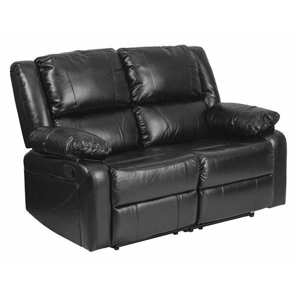 Loveseat, 35" to 64" x 38", Upholstery Color: Black