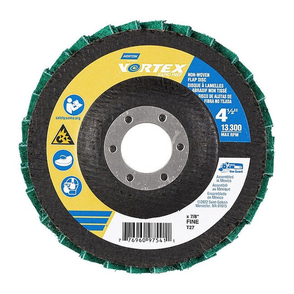 Norton Abrasives Flap Disc,Aluminum Oxide,4 1/2" dia 77696097541